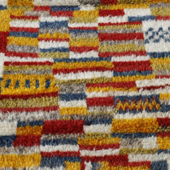 Taznakht Runner 8.3×2.5 ft – Handmade Moroccan Wool Rug in Warm Multicolor Geometric Pattern - Image 3