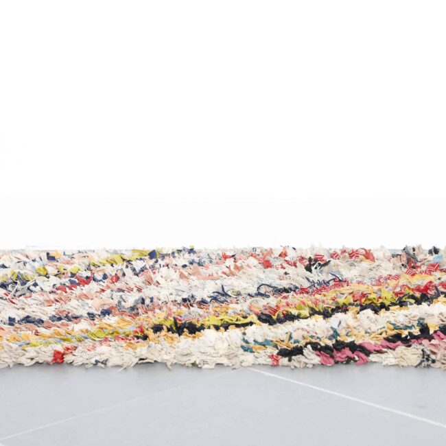 Boucherouite 4.9×2.3 ft – Handmade Moroccan Colorful Rag Rug - Image 3