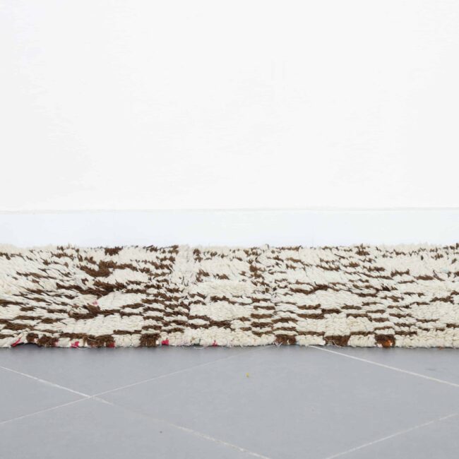 Vintage Beni Ourain 6.7×2.8 ft – Handmade Moroccan Wool Runner Rug - Image 4