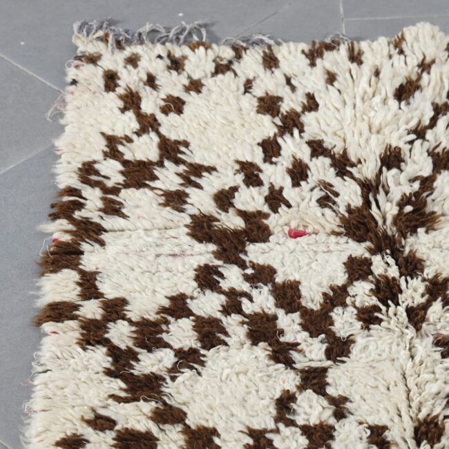 Vintage Beni Ourain 6.7×2.8 ft – Handmade Moroccan Wool Runner Rug - Image 5