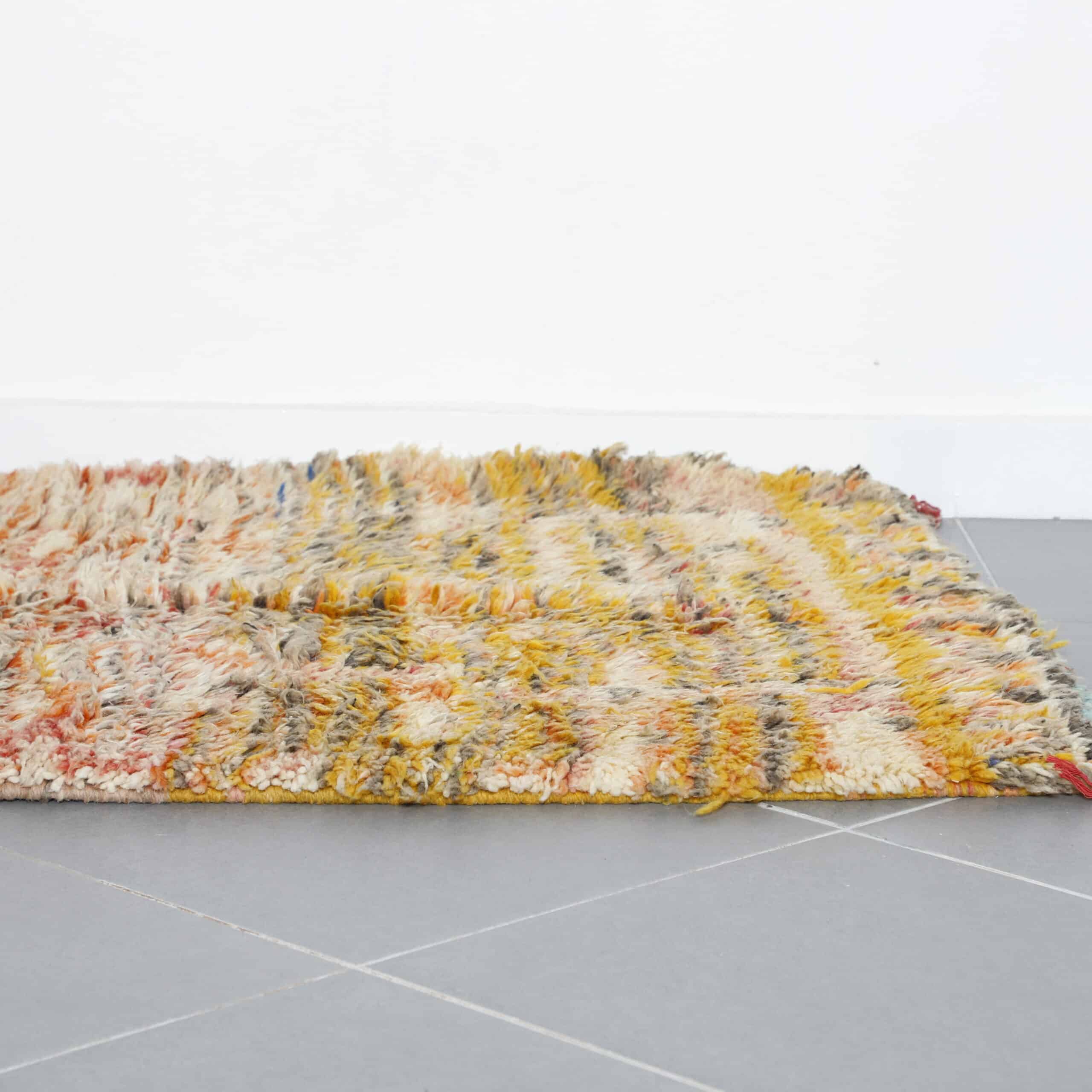 Boujaad Rug 4.6×3.8 ft – Handmade Moroccan Wool Carpet in Warm Earth Tones - Image 4