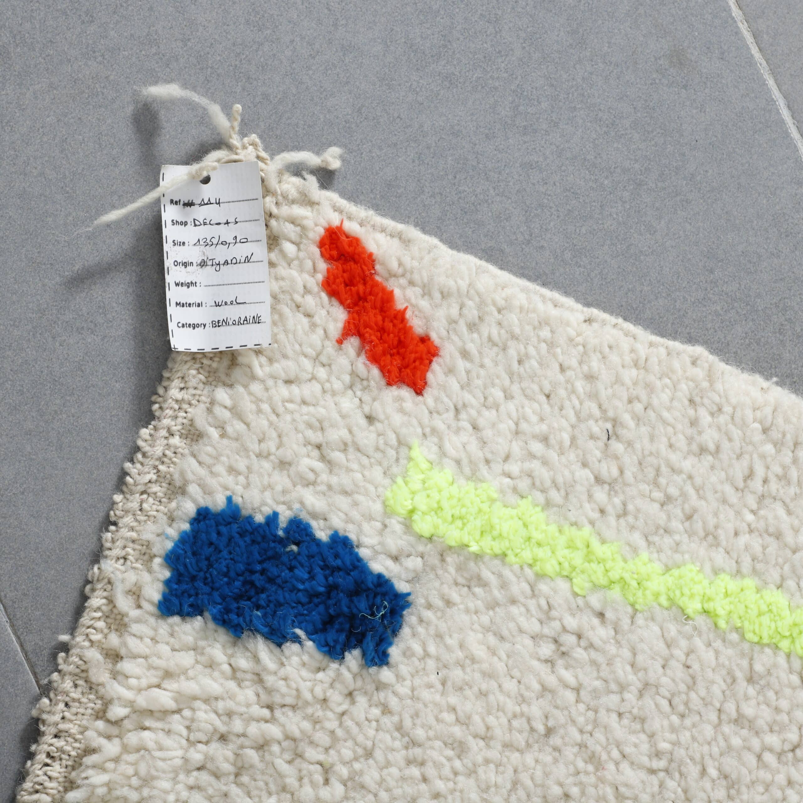 Azilal Rug 4.4×2.9 ft – Handmade Moroccan Wool Rug with Colorful Abstract Patterns - Image 5