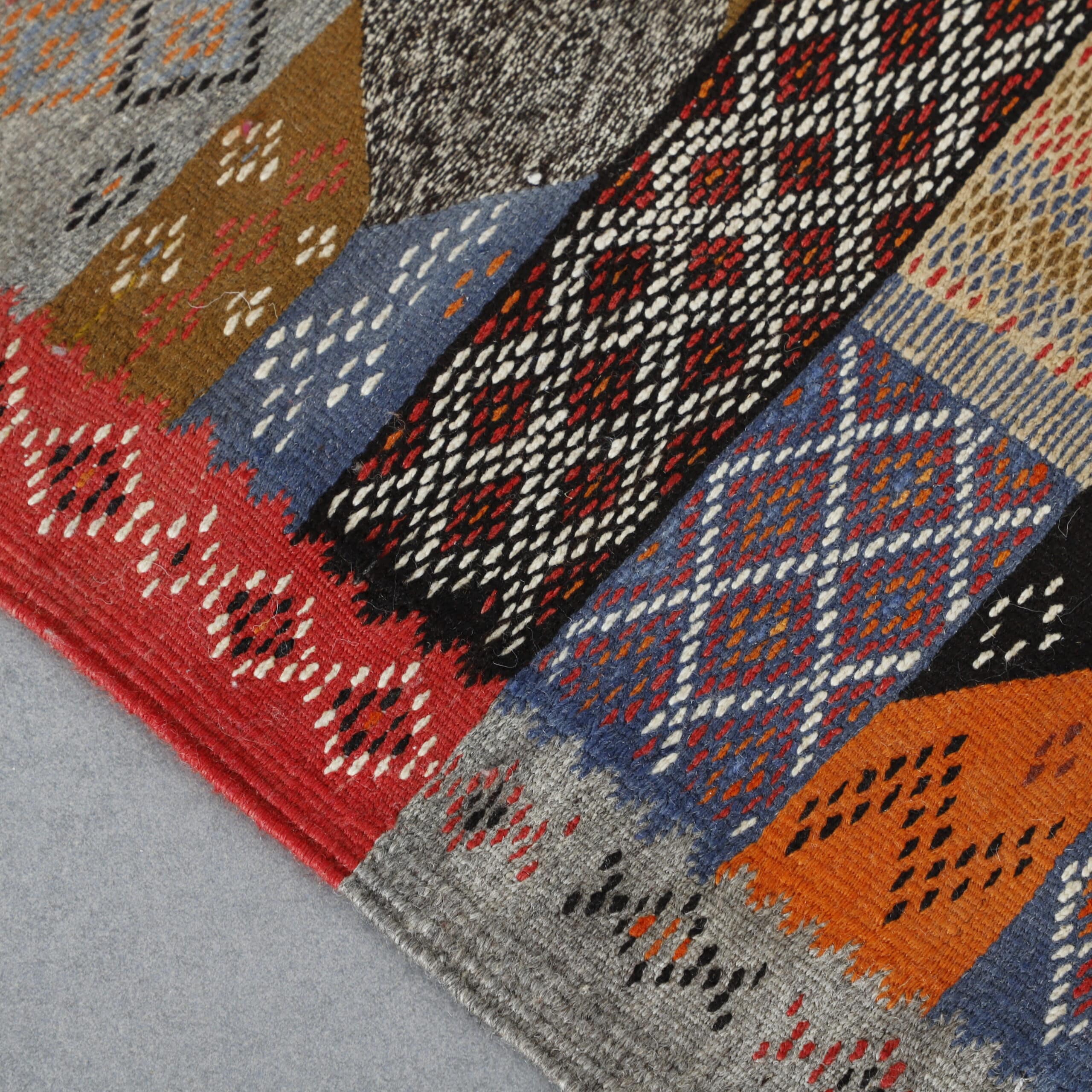 Pecasso Kilim Rug 5.1×1.9 ft – Handmade Moroccan Wool Runner - Image 5