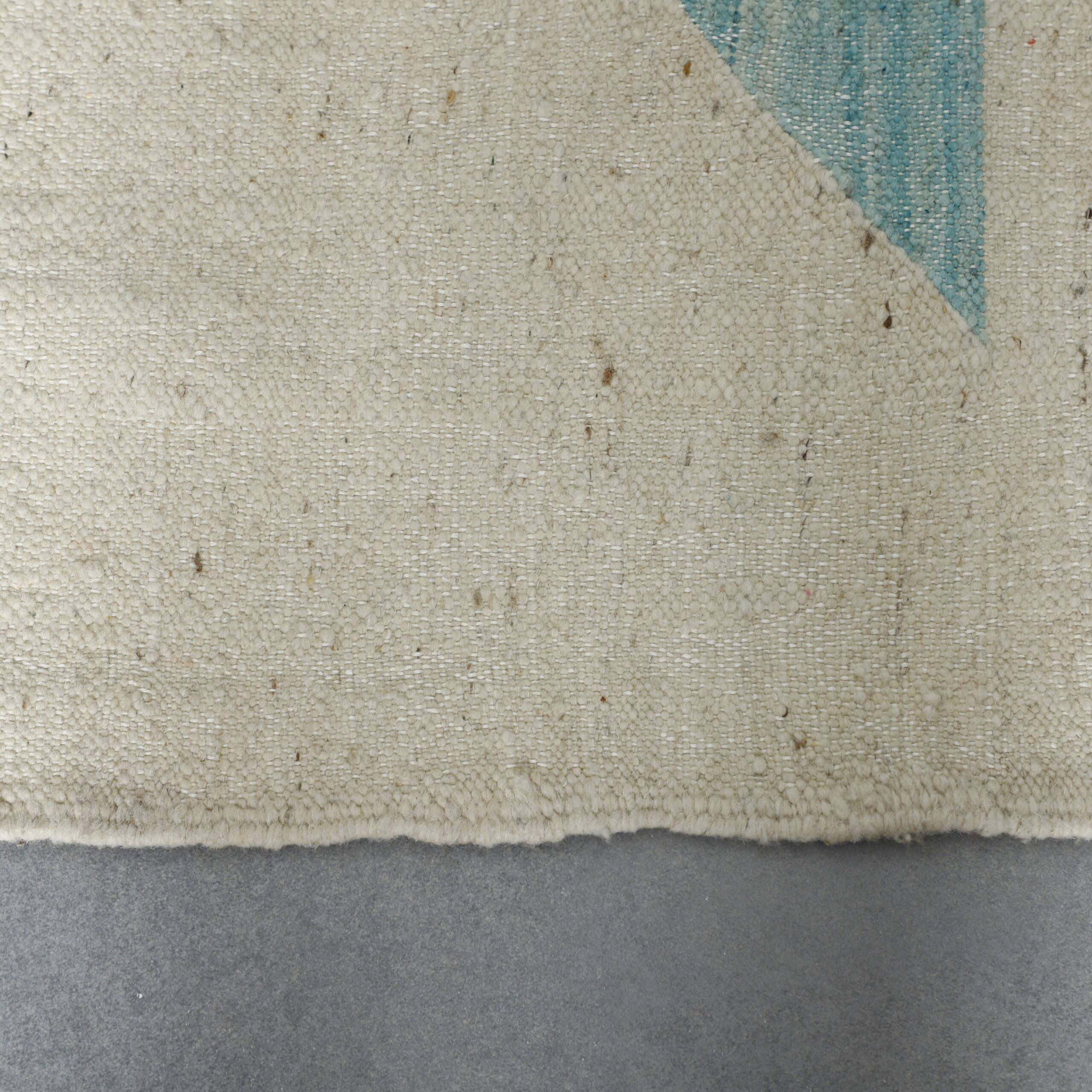 Vintage Kilim Rug 7.5×4.8 ft – Handmade Moroccan Wool Flatweave Carpet - Image 6