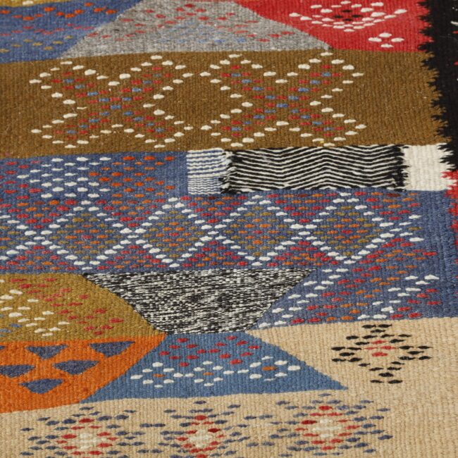 Pecasso Kilim Rug 5.1×1.9 ft – Handmade Moroccan Wool Runner - Image 6