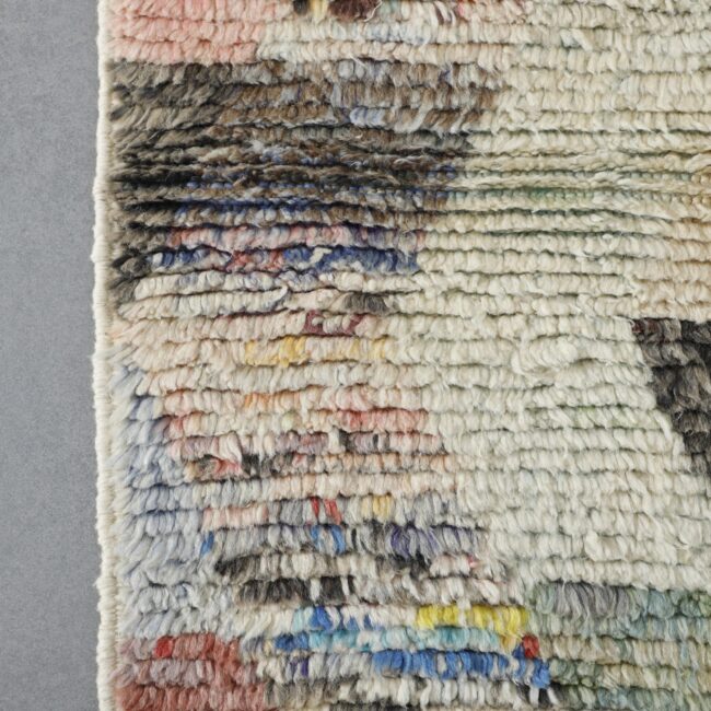 New Boujaad Rug 10.9×2.2 ft – Handmade Moroccan Wool Runner in Modern Multicolor Chevron Design - Image 3