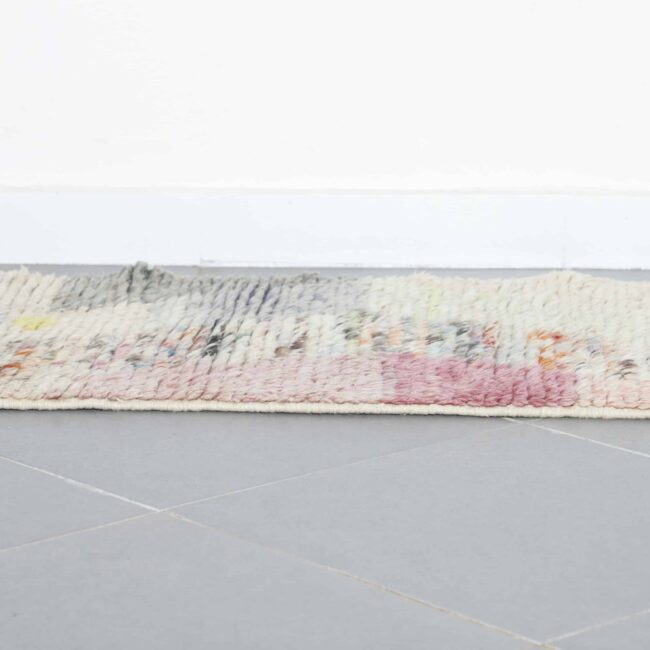 New Boujaad Rug 10.9×2.2 ft – Handmade Moroccan Wool Runner in Modern Multicolor Chevron Design - Image 4