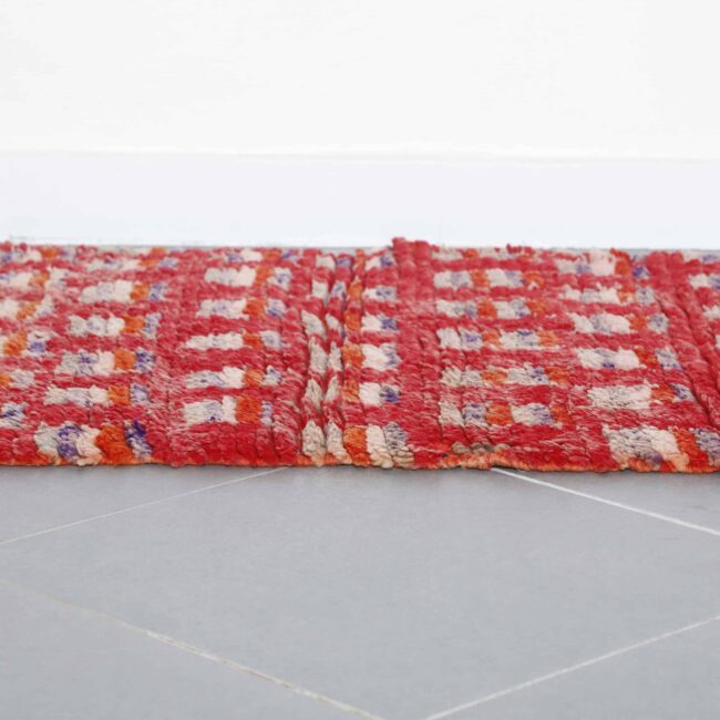 Boujaad Runner 10.1×2.8 ft – Handmade Moroccan Wool Rug in Red Vintage Pattern - Image 3