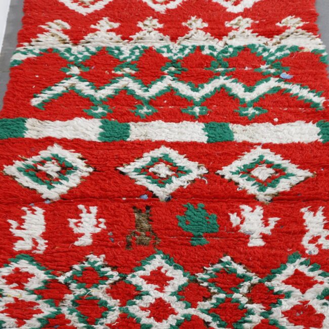 Vintage Boujaad Runner 12.0×2.5 ft – Handmade Moroccan Wool Rug - Image 3