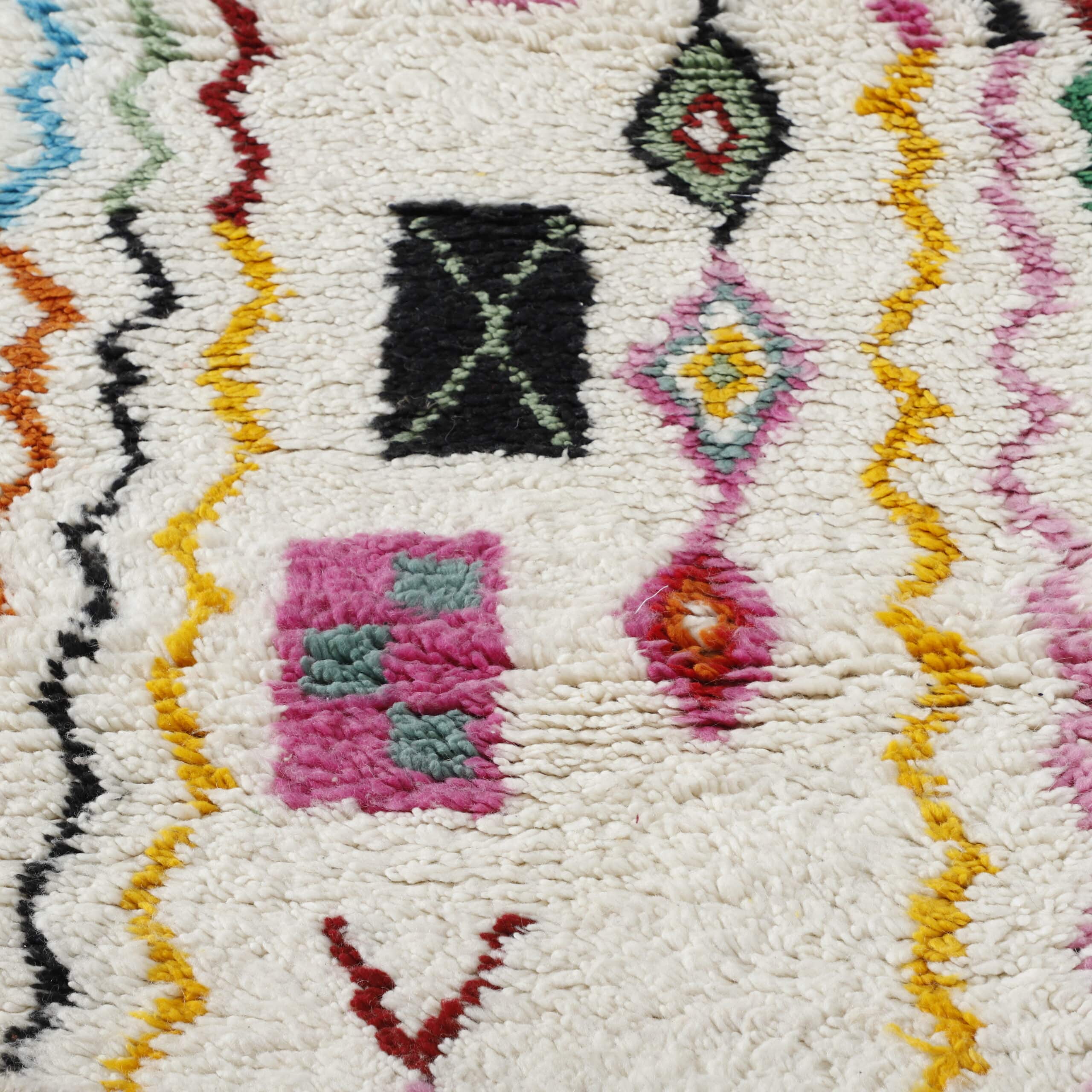 Azilal Rug 6.7×2.7 ft – Handmade Moroccan Wool Runner with Colorful Berber Abstract Design - Image 4