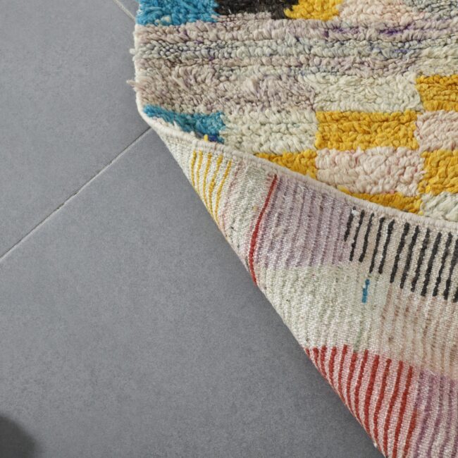 Boujaad Berber Rug 9.0×2.6 ft – Handmade Moroccan Wool Runner with Geometric Abstract Design - Image 2