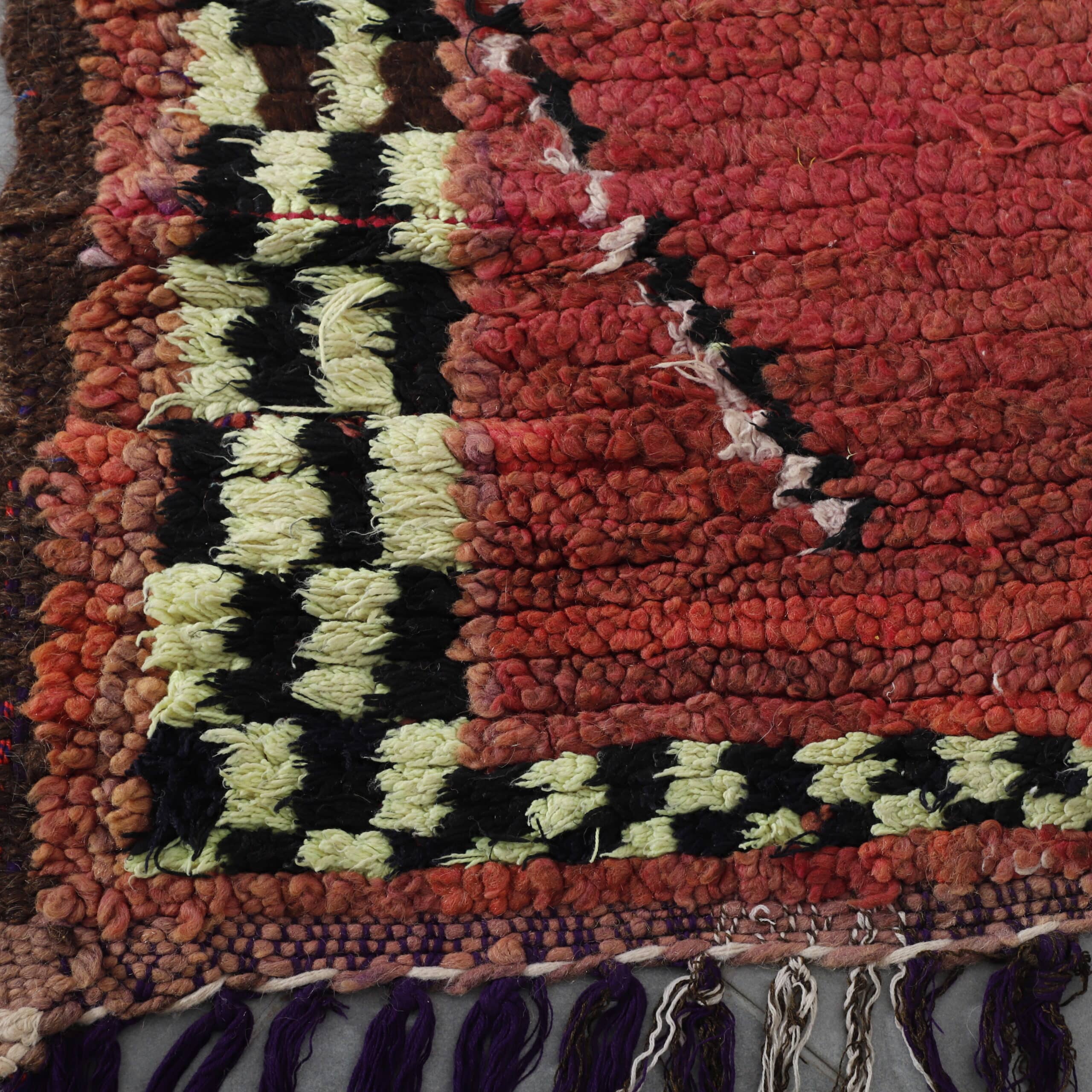 Boujaad Rug Runner 7.8×3.4 ft – Handmade Moroccan Wool Runner - Image 5