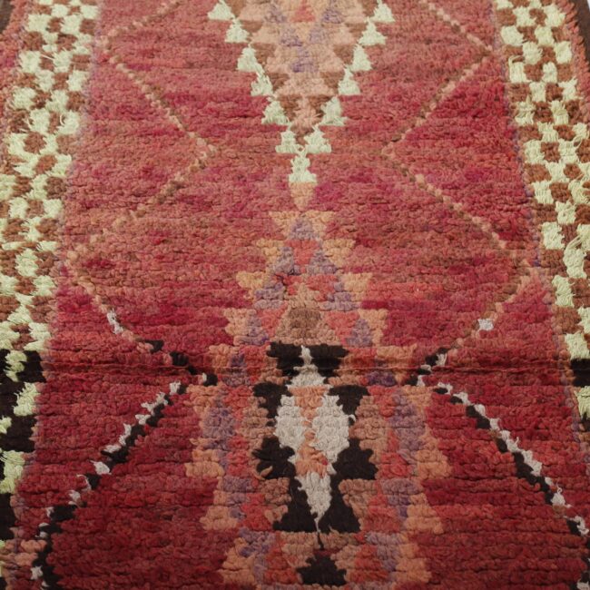 Boujaad Rug Runner 7.8×3.4 ft – Handmade Moroccan Wool Runner - Image 2