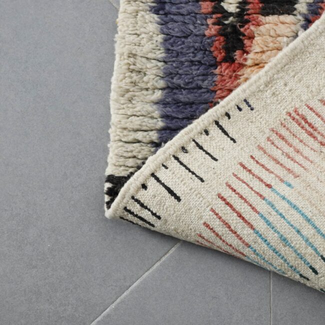 Boujaad Runner 11.0×2.2 ft – Handmade Moroccan Wool Rug with Colorful Abstract Patterns - Image 2