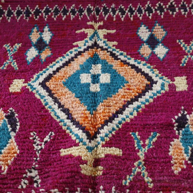 Large Handmade Colorful Moroccan Berber Rug 270cm x 140cm – Authentic Wool Carpet - Image 4