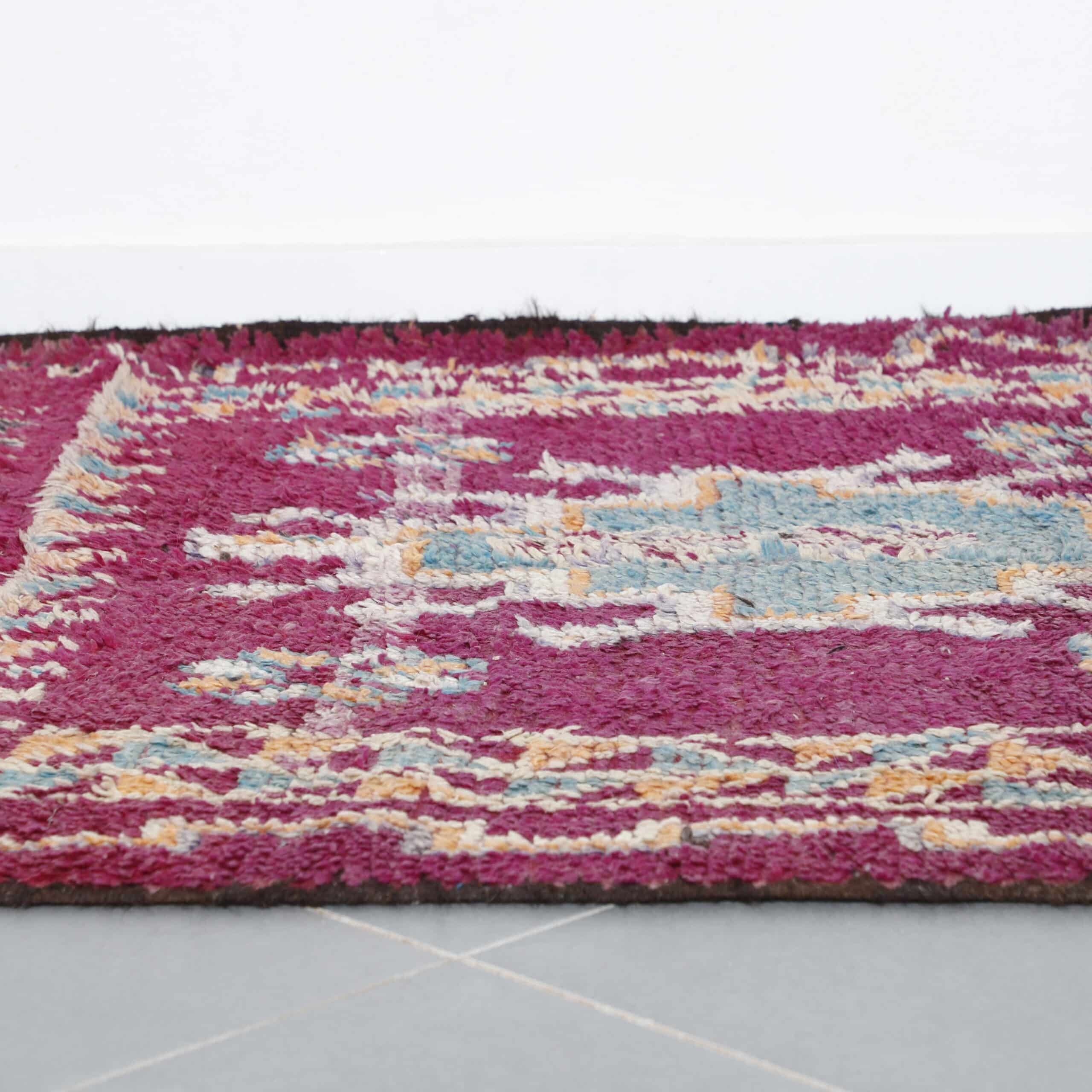Large Handmade Colorful Moroccan Boujaad Rug 235cm x 146cm – Vibrant Wool Carpet - Image 4