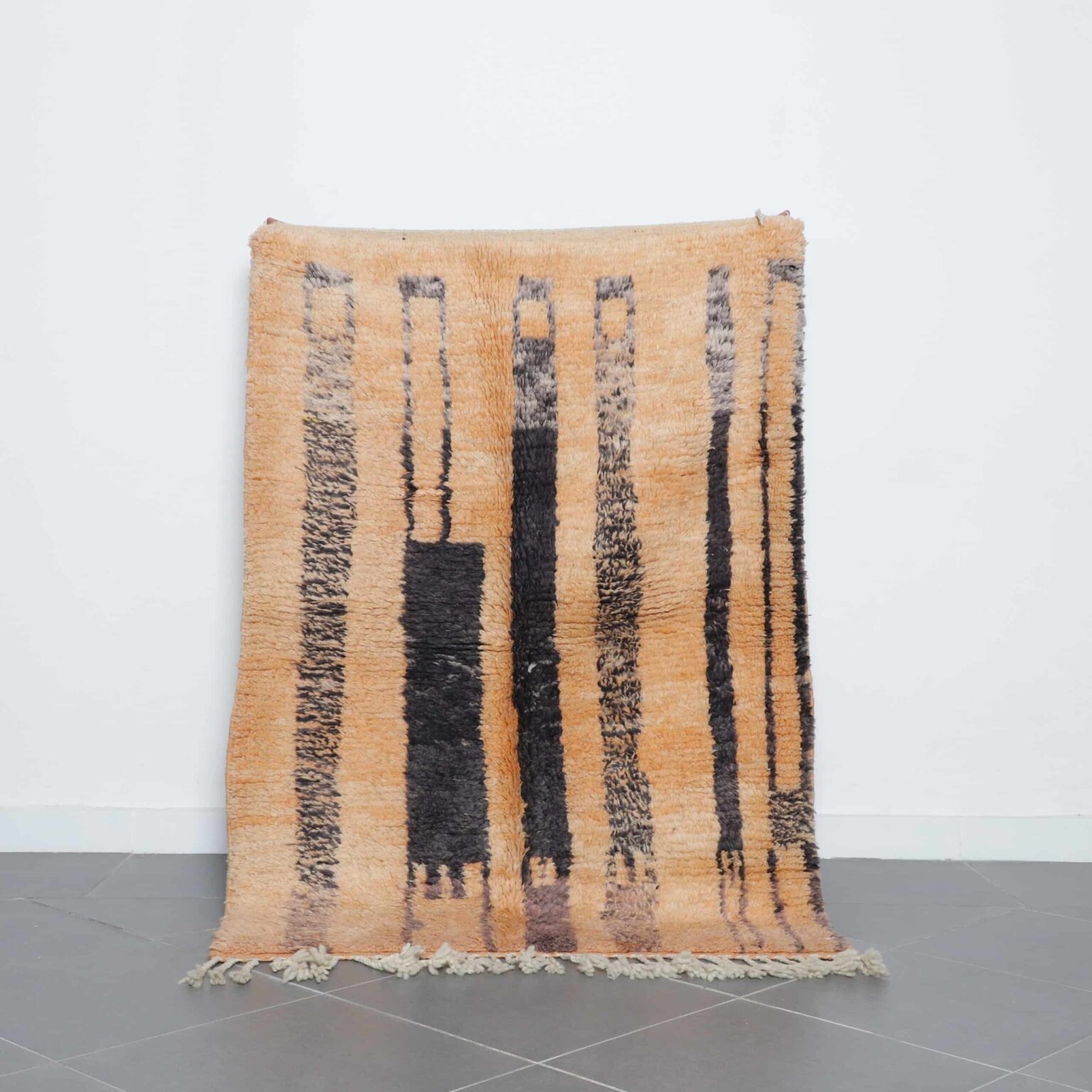 Large Handmade Moroccan Boujaad Rug 175cm x 122cm abstract wool area carpet