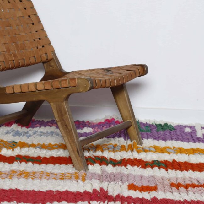 Large Handmade Colorful Moroccan Azilal Rug 200cm x 150cm – Wool Abstract Carpet - Image 2