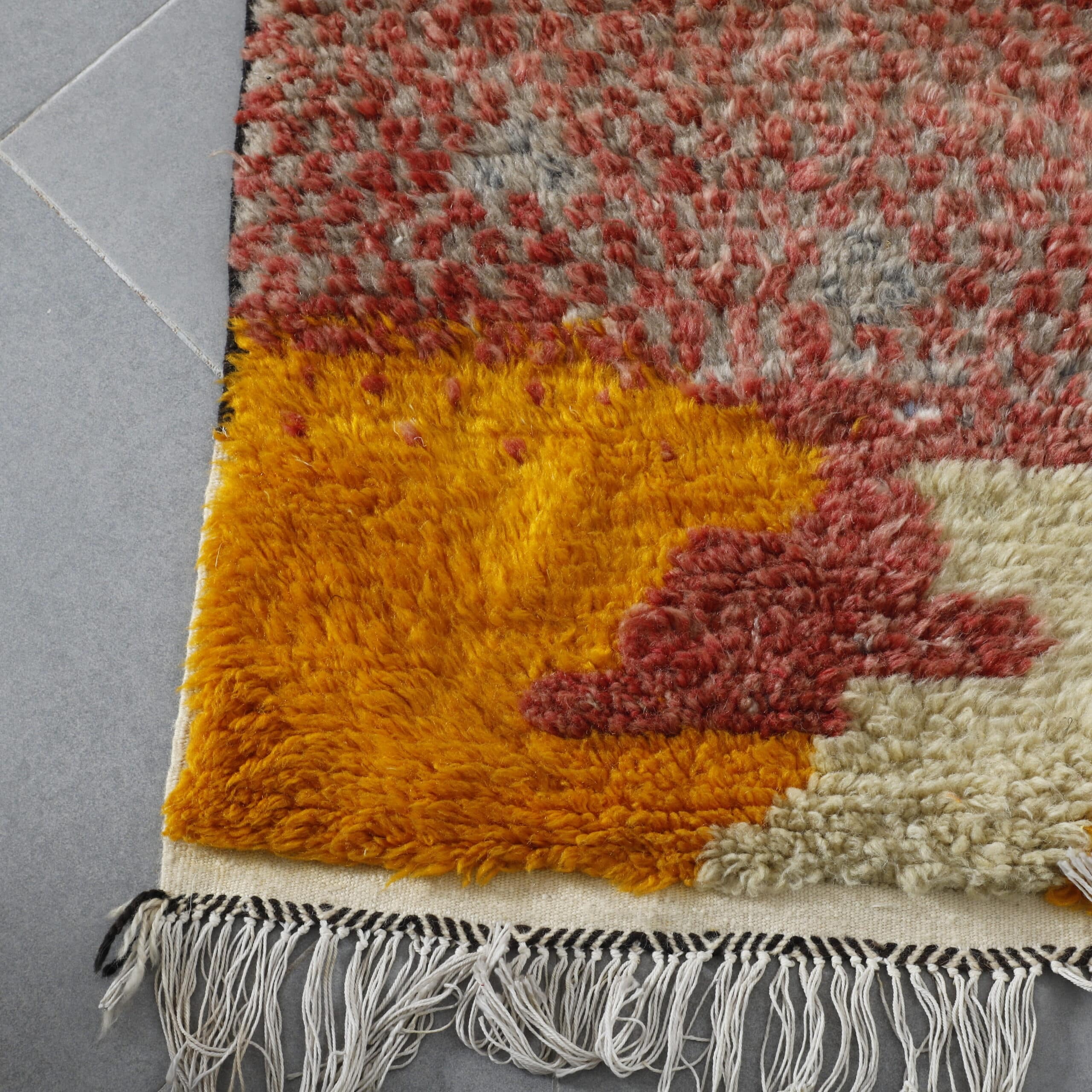 Handmade Abstract Moroccan Rug 164cm x 70cm – Modern Wool Runner - Image 2