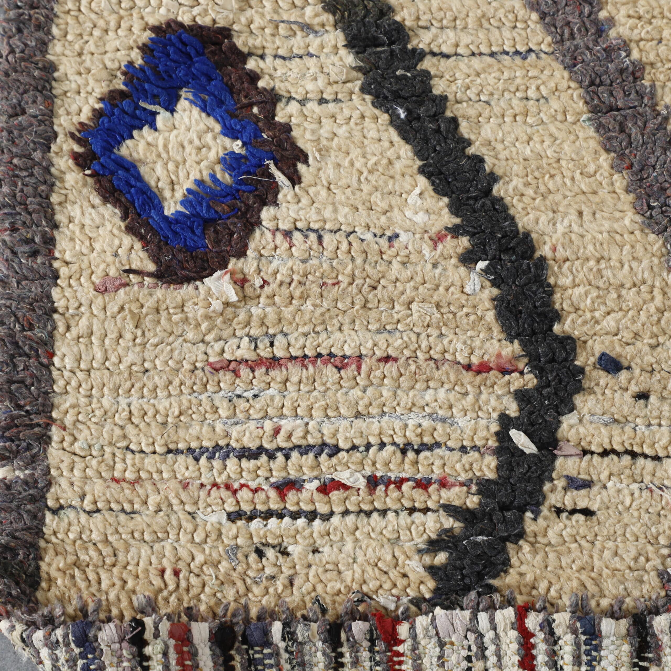 Large Handmade Moroccan Beni Ouarain Rug with Colorful Diamond Lattice 186cm x 110cm - Image 5