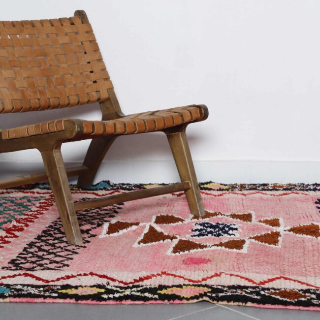 Colorful Moroccan Berber Rug 7.7×5.2 Ft | Handmade Wool Tribal Carpet