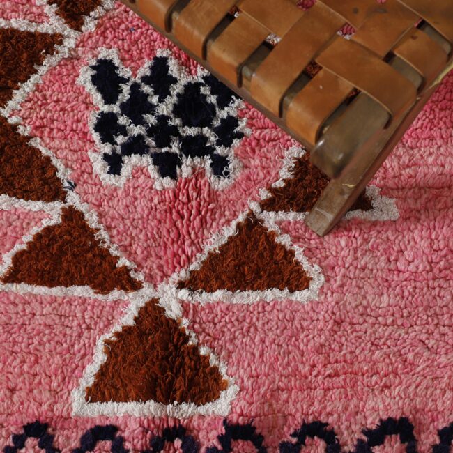 Colorful Moroccan Berber Rug 7.7×5.2 Ft | Handmade Wool Tribal Carpet