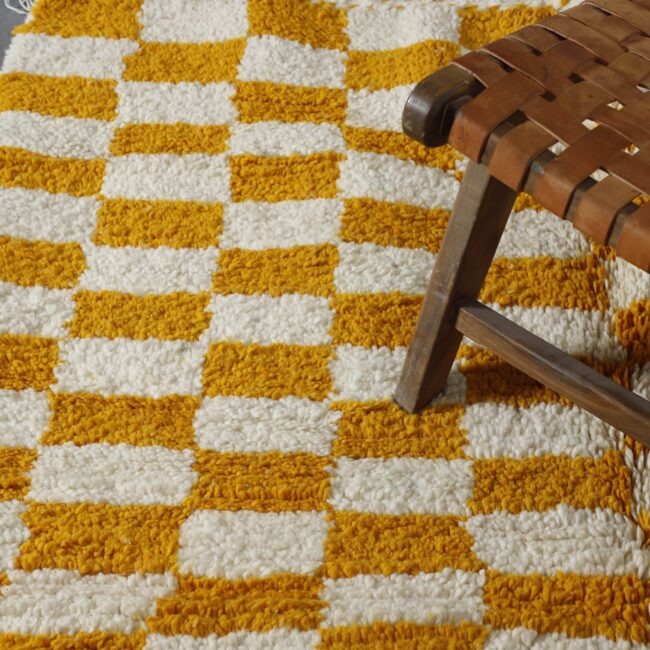 Moroccan Checkered Beni Ouarain Rug 6×5 Ft