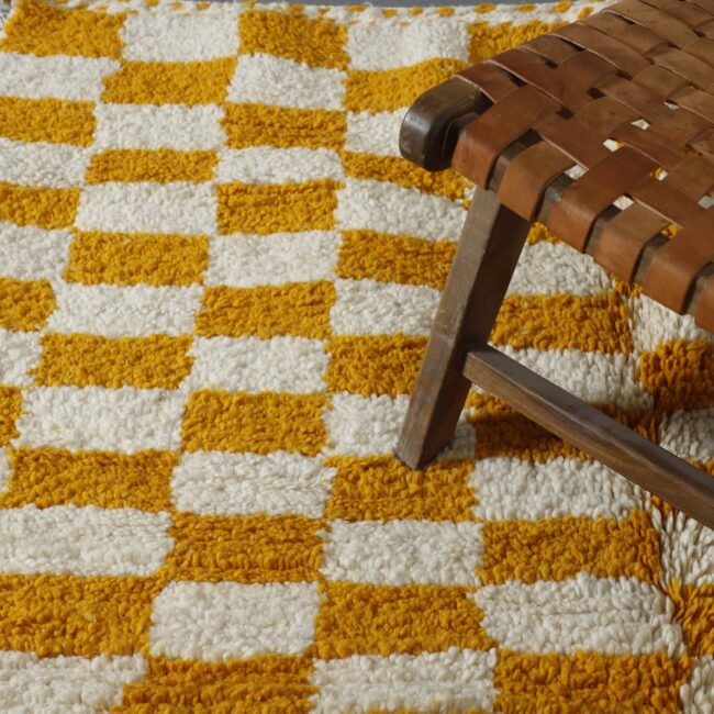 Checkered Beni Ouarain Rug 6×5 Ft