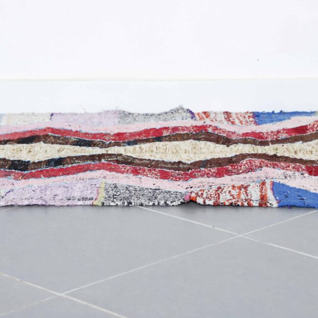 Handmade Colorful Moroccan Boucherouite Rug