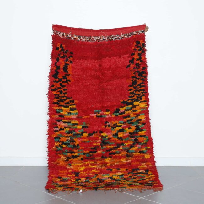 Colorful Moroccan Berber Rug with Abstract Field