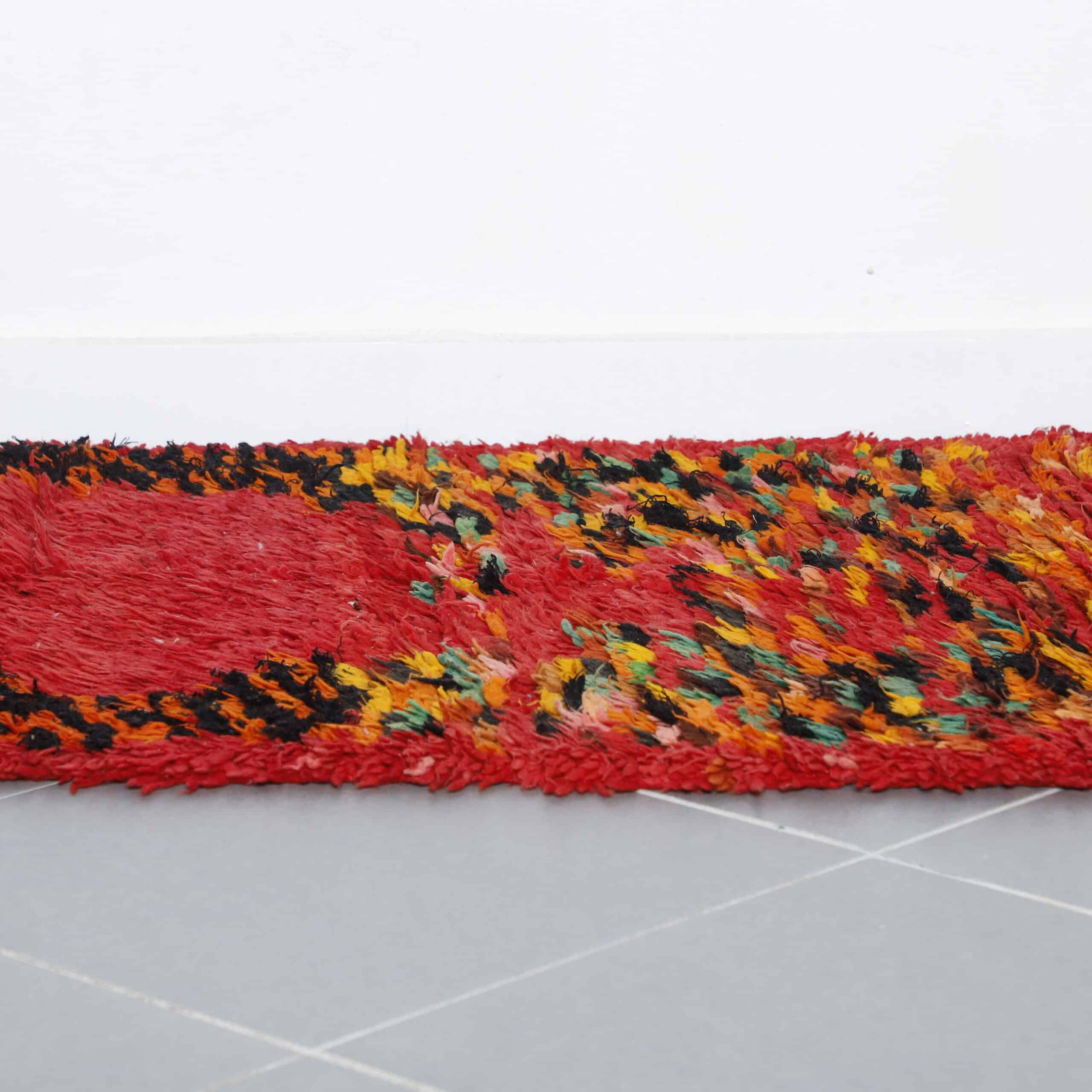 Colorful Moroccan Berber Rug with Abstract Field - Image 5