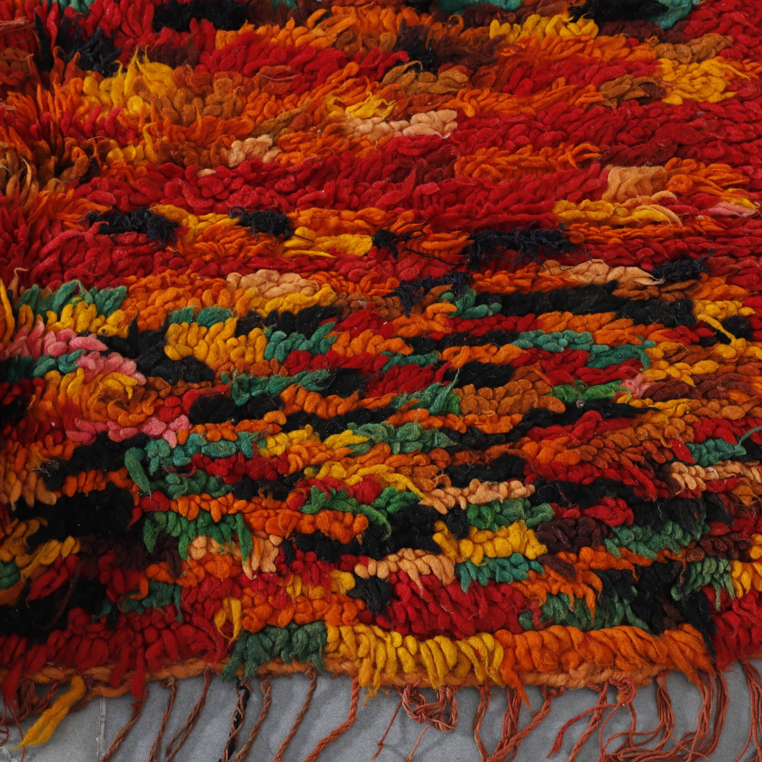 Colorful Moroccan Berber Rug with Abstract Field - Image 2