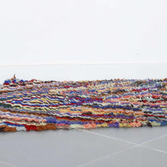 Colorful Moroccan Boucherouite Shag Rug