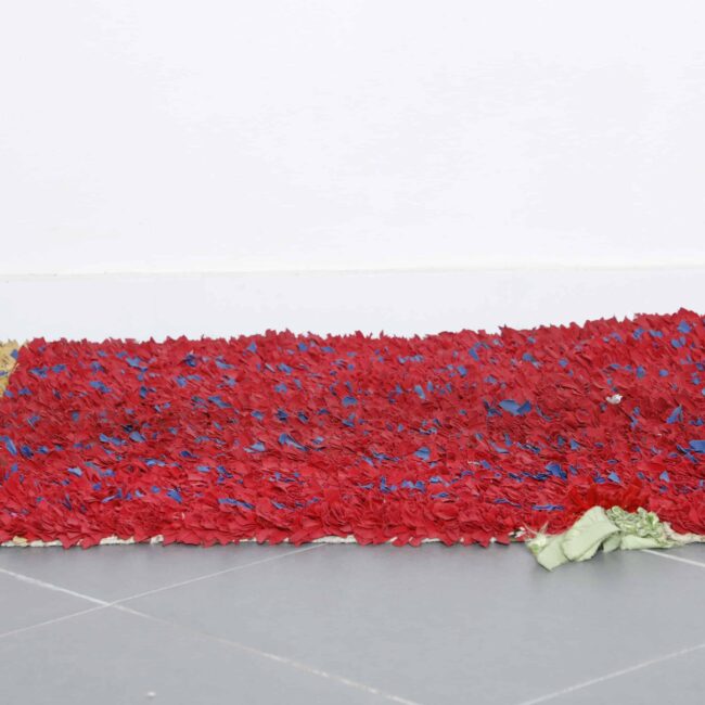 Colorful Moroccan Boucherouite Shag Rug