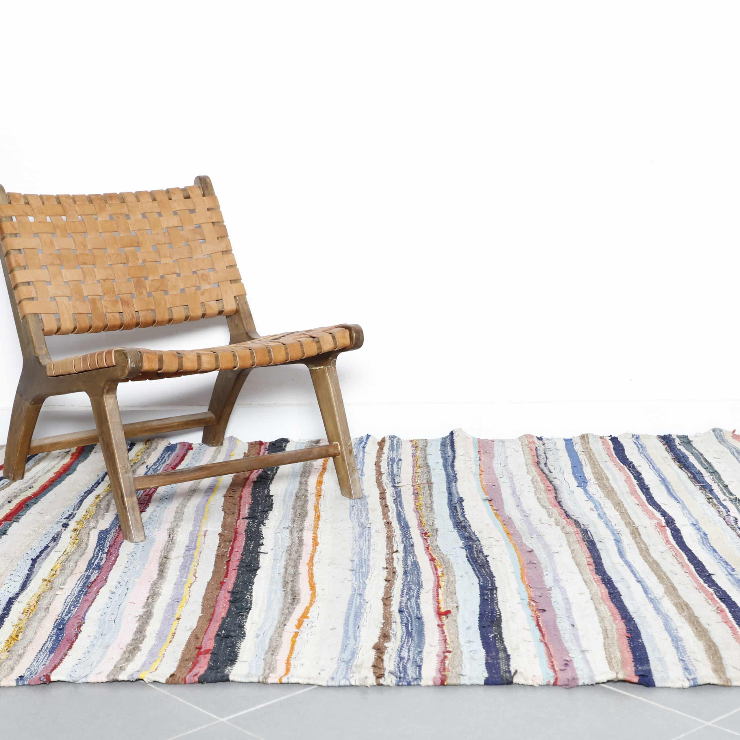 Striped Moroccan Kilim Rug - Image 3