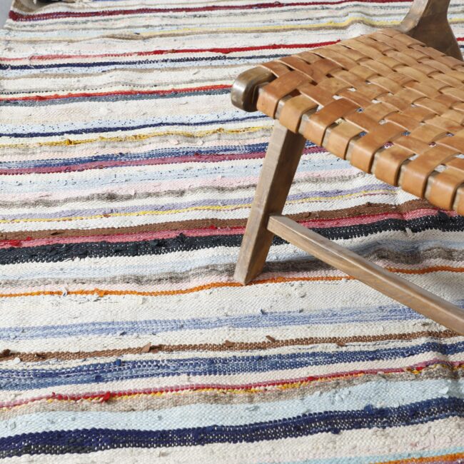Striped Moroccan Kilim Rug - Image 4