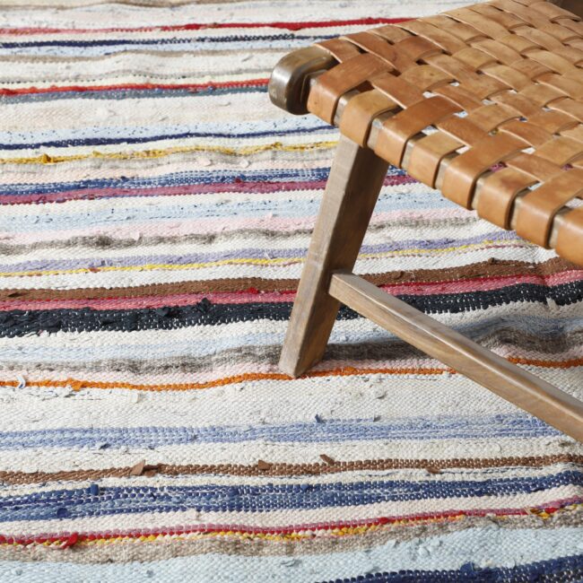 Striped Moroccan Kilim Rug - Image 2
