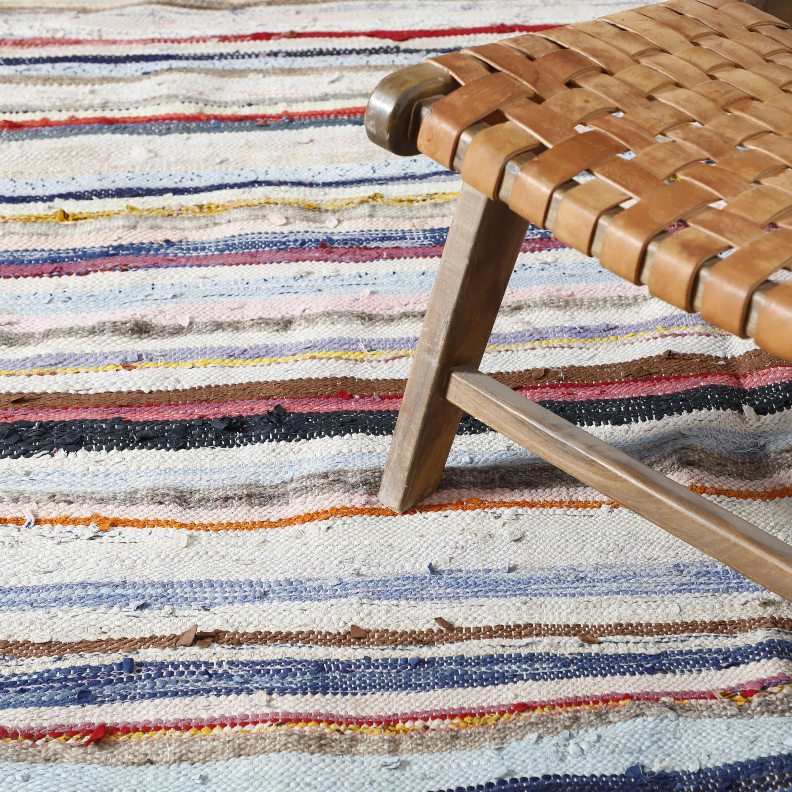 Striped Moroccan Kilim Rug - Image 2
