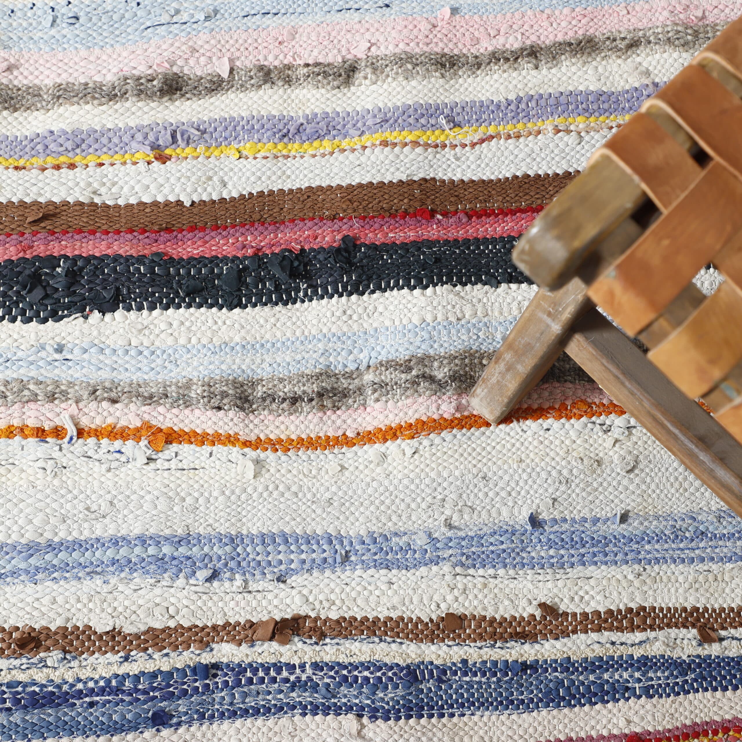 Striped Moroccan Kilim Rug - Image 5