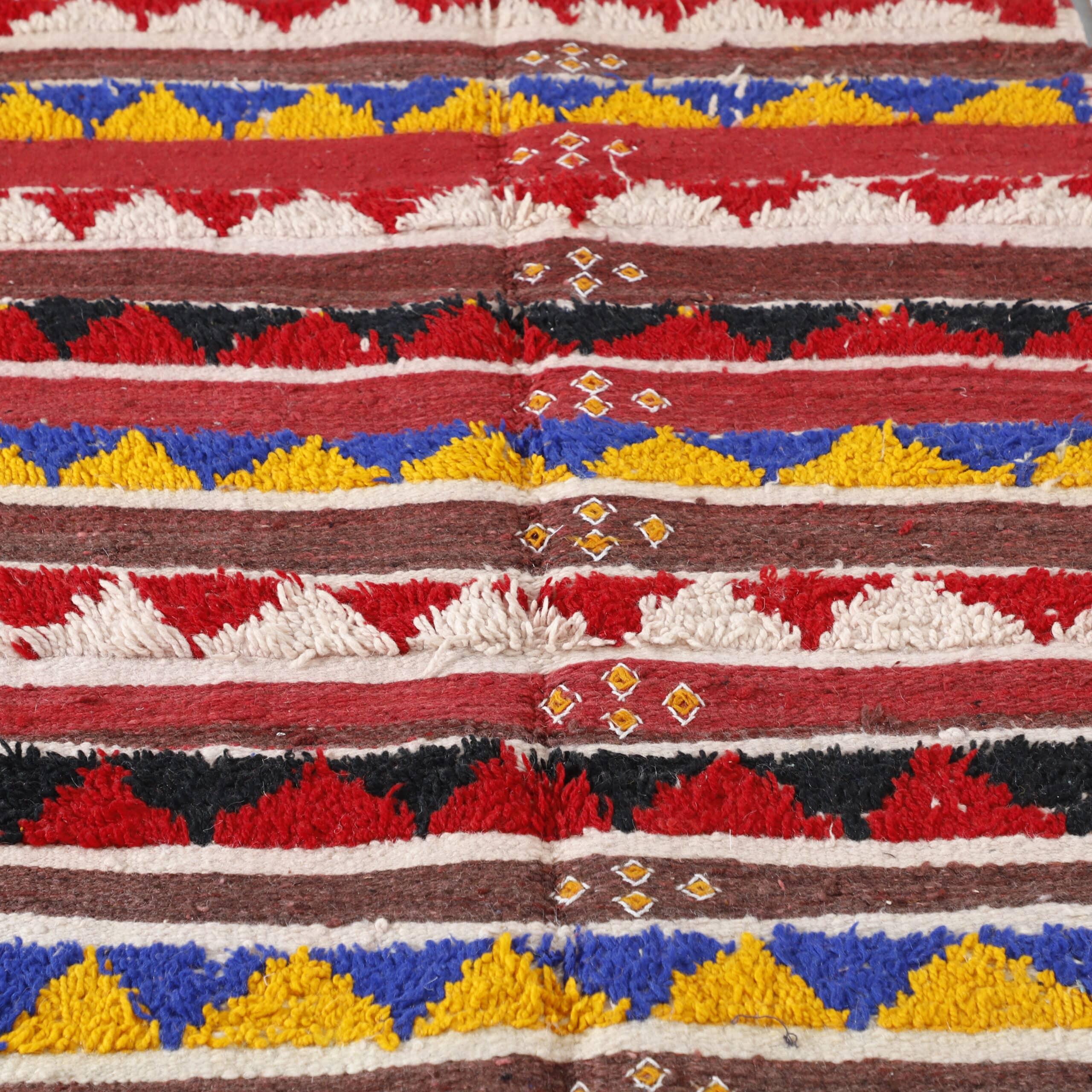 Handmade Colorful Striped Moroccan Kilim rug - Image 6