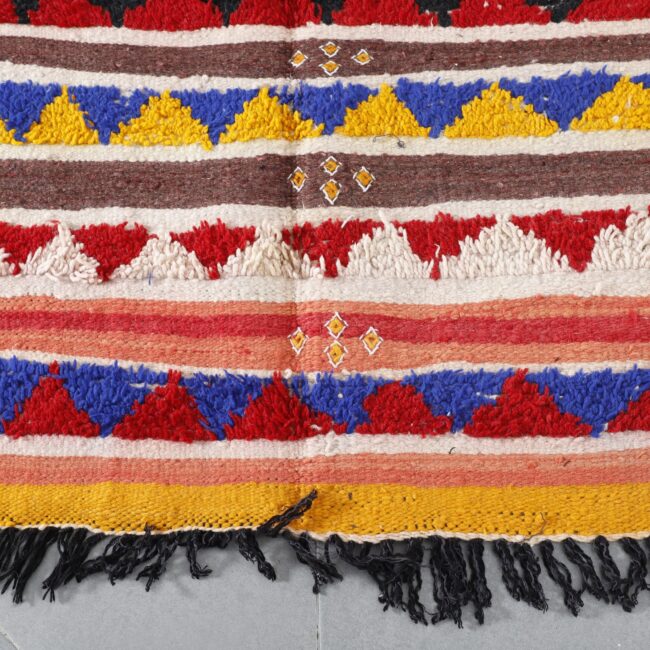 Handmade Colorful Striped Moroccan Kilim rug - Image 2