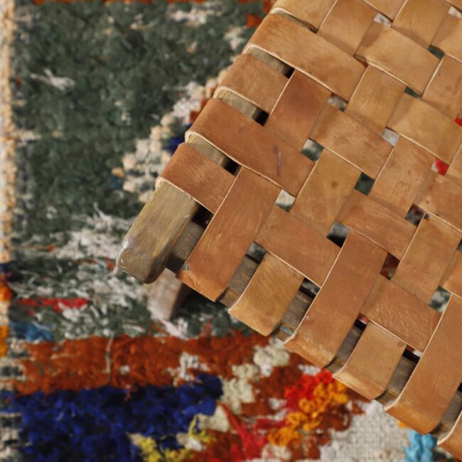 Colorful Moroccan Azilal Rug with Geometric Tree Design - Image 2