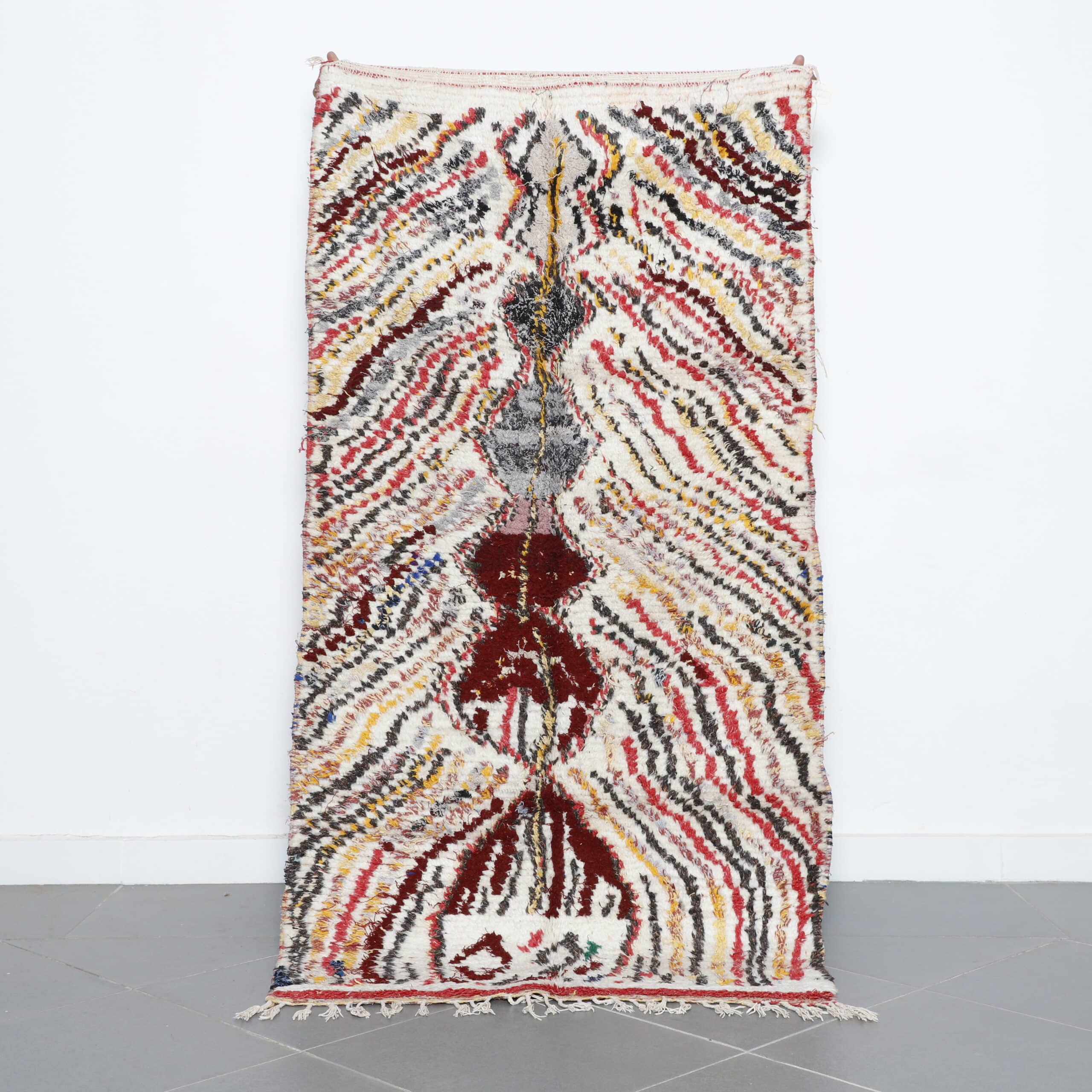 Large Handmade Colorful Moroccan Azilal Rug with Abstract Design