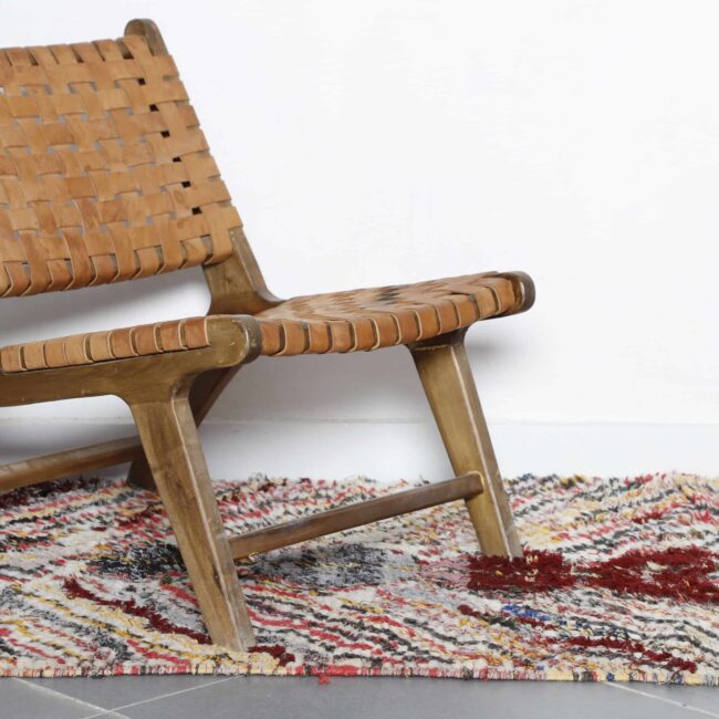 Large Handmade Colorful Moroccan Azilal Rug with Abstract Design - Image 6