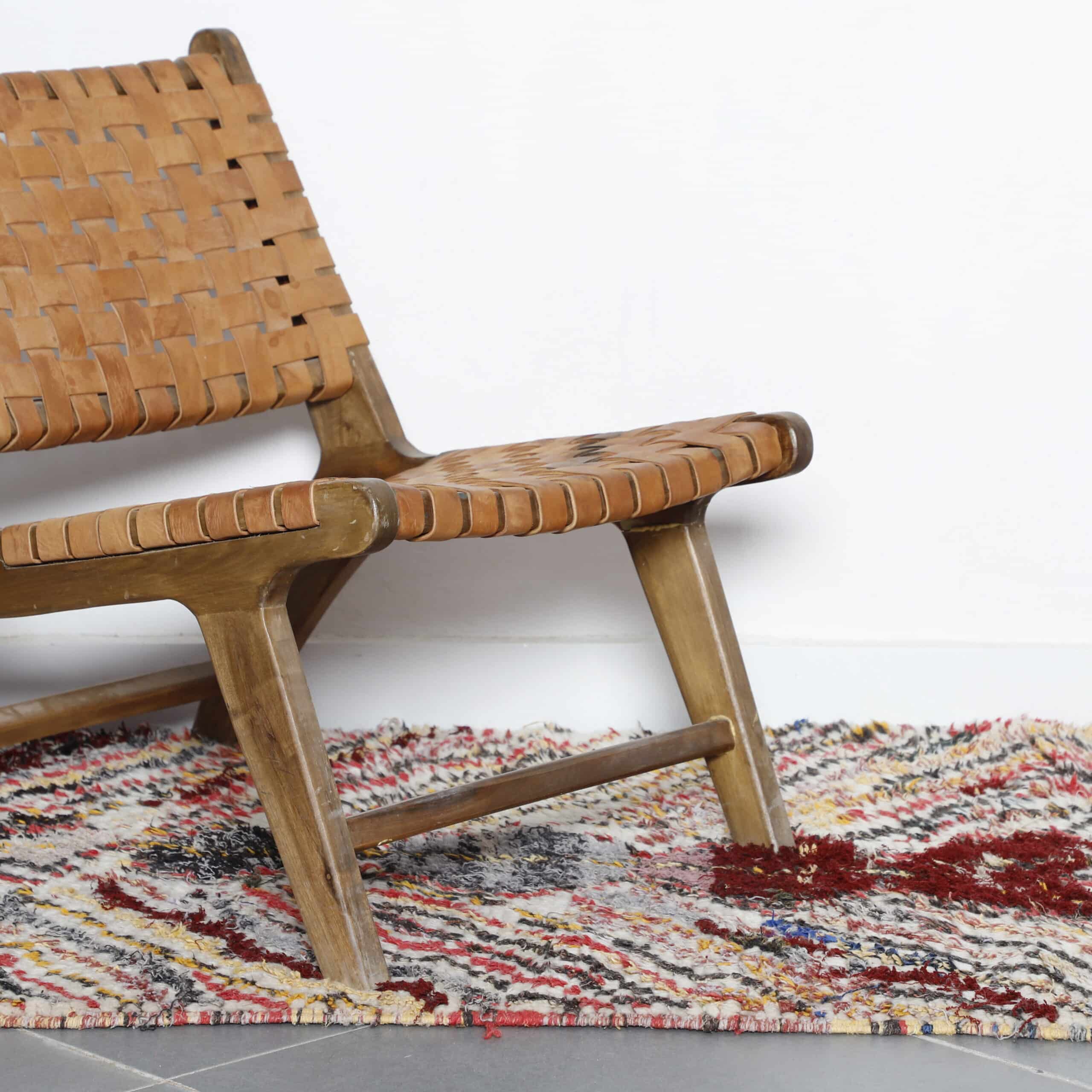 Large Handmade Colorful Moroccan Azilal Rug with Abstract Design - Image 6