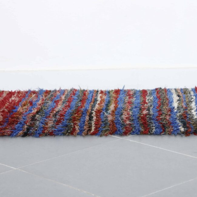 Colorful Moroccan Boucherouite Shag Runner Rug - Image 3