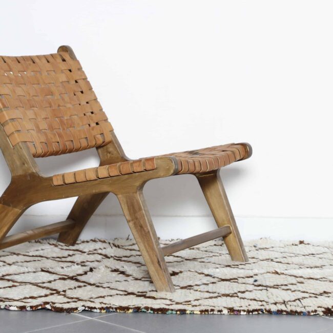 Large Handmade Moroccan Beni Ourain Rug with Classic Diamond Lattice - Image 2