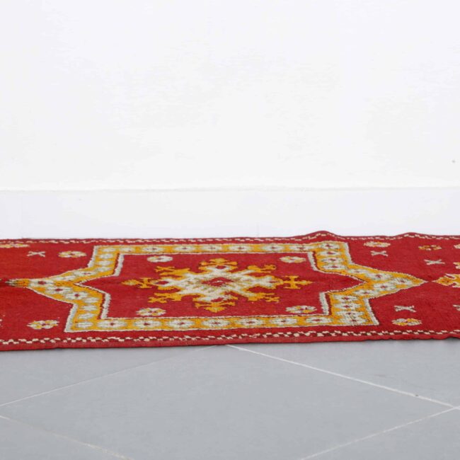 Red Moroccan Berber Glaoui Rug with Geometric Medallions - Image 5