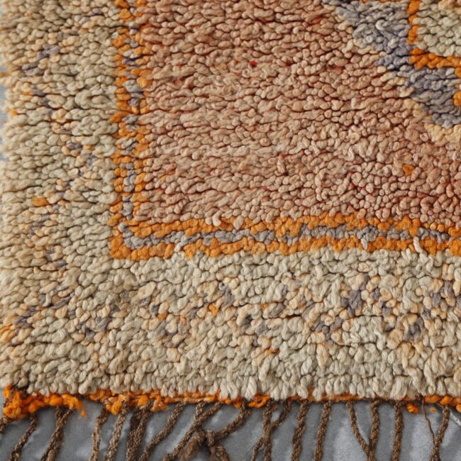 Moroccan Beni Ourain Rug with Diamond Lattice - Image 4