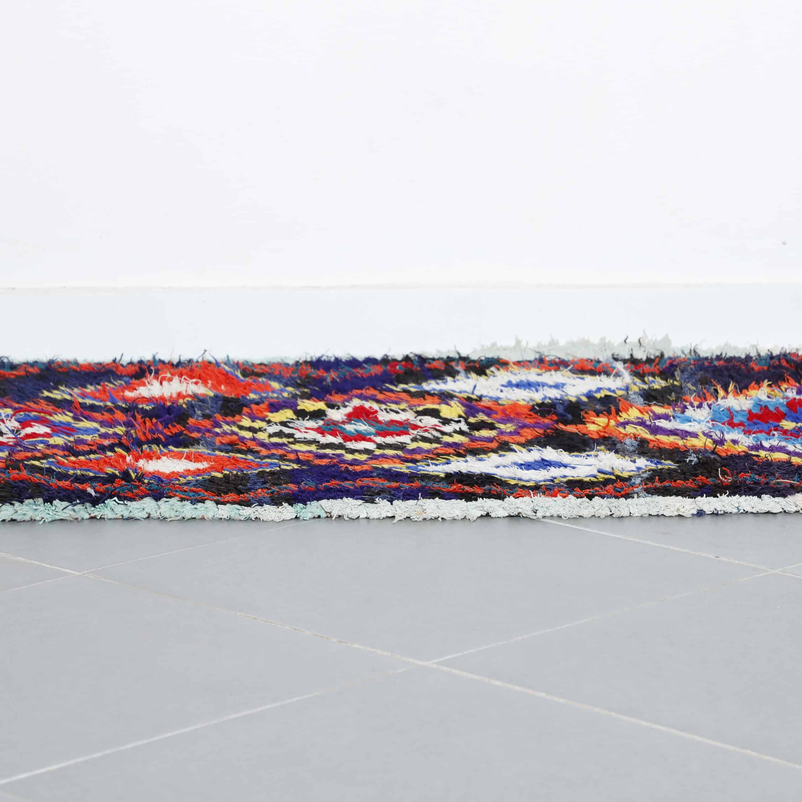 Colorful Moroccan Azilal Rug with Diamond Motifs - Image 5